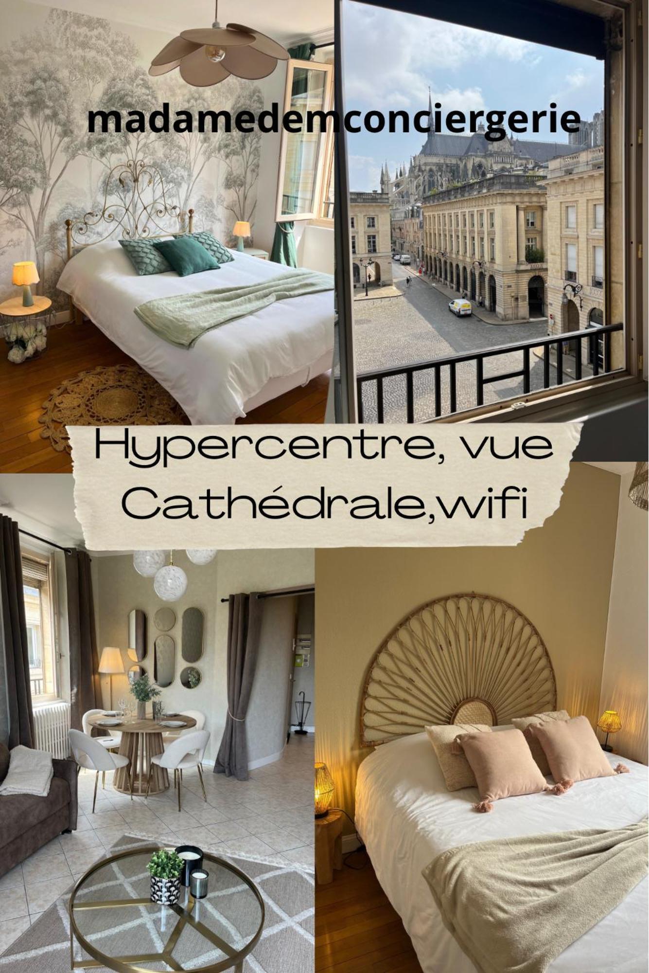 Royal Home, Hypercentre Reims Avec Vue Cathedrale Extérieur photo